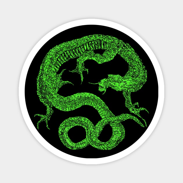 LUCKY DRAGON - GREEN Magnet by optimustees